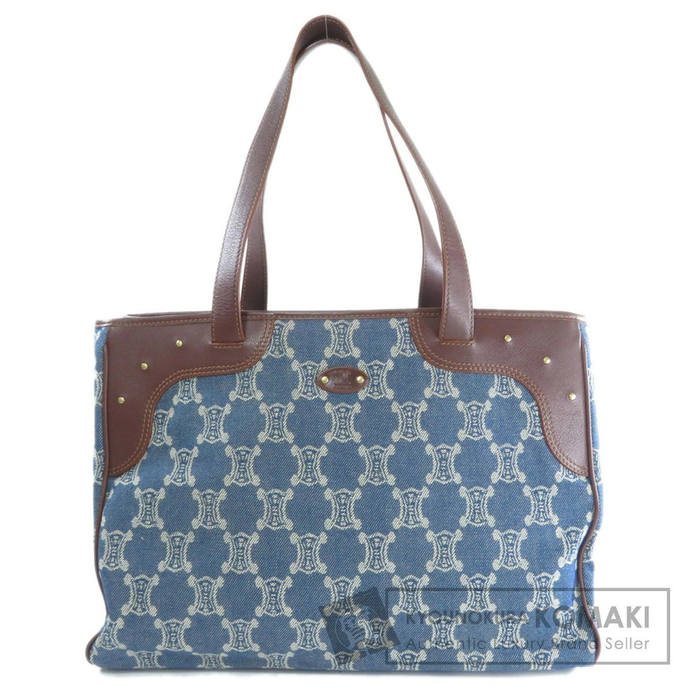 Celine Macadam Tote Bag Denim Leather